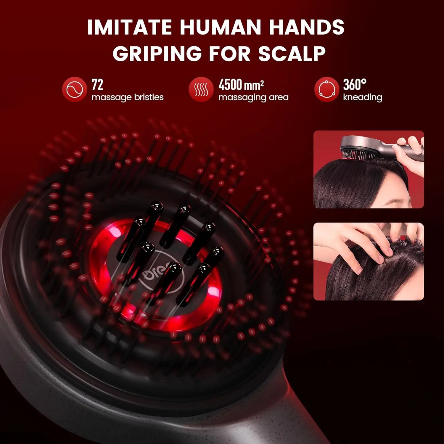 Scalp Massaging Brushshiatsu Hair Scalp Massager Electric Massager for Scalp & Hair Handheld Portable Massager Deep Muscle Relax