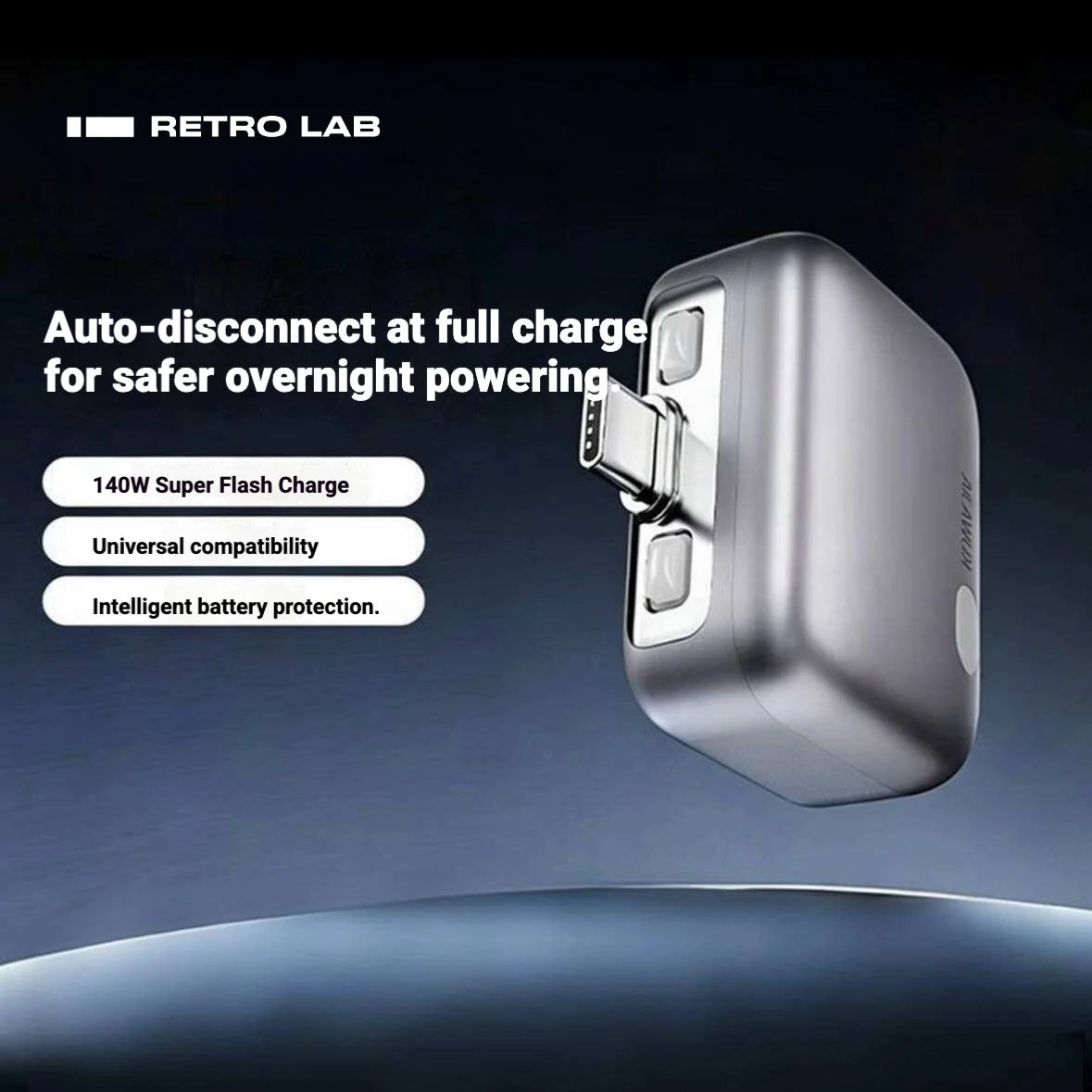 140W Smart Auto Disconnect Charging Adapter