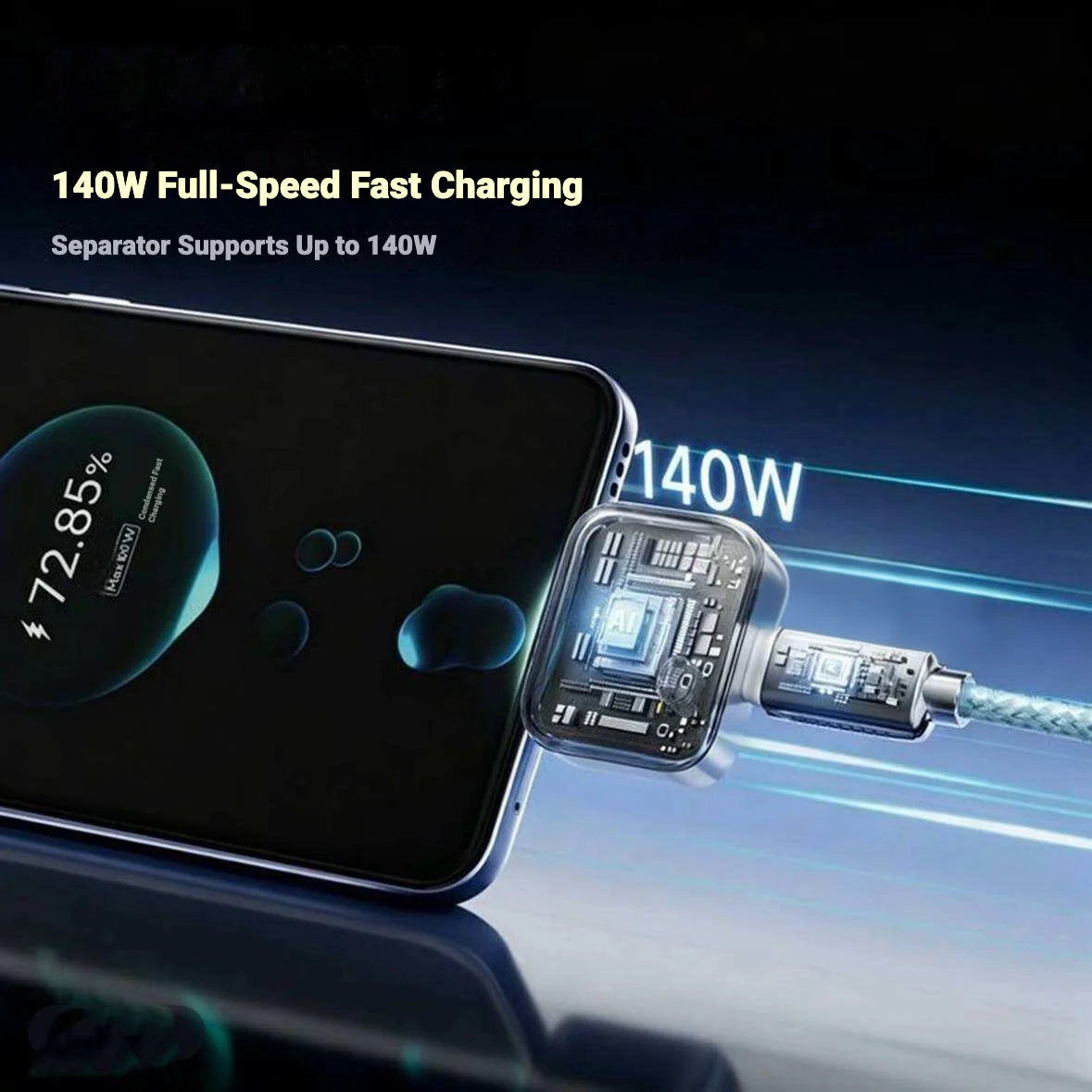140W Smart Auto Disconnect Charging Adapter