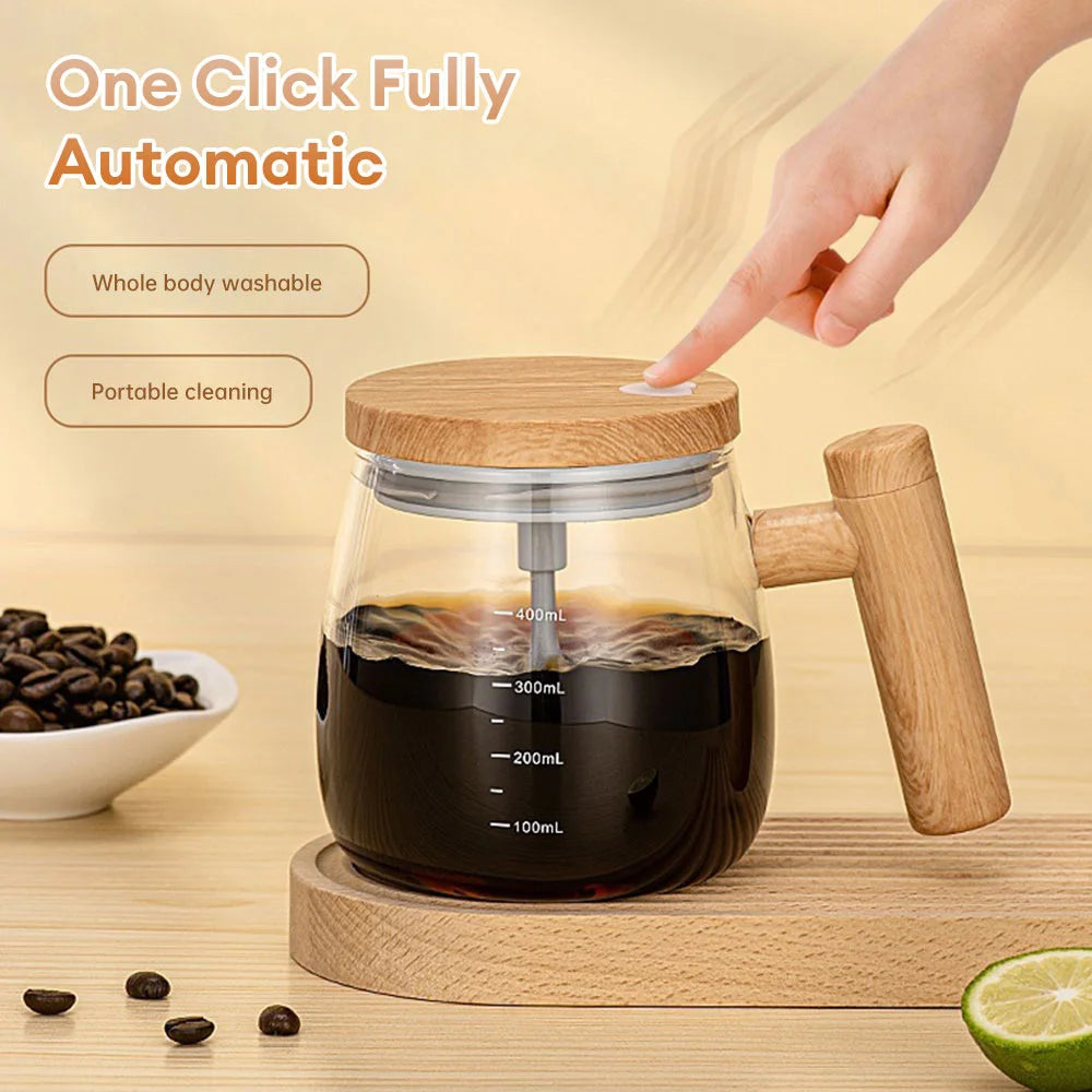 Electric Automatic Mixing Cup 400Ml Coffee Stirring Cup Self Mixing Mug Glass Waterproof Electric Mixing Cup Home Supply