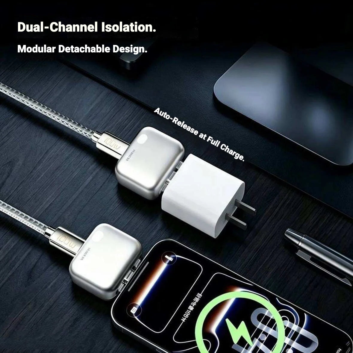 140W Smart Auto Disconnect Charging Adapter